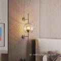 Lâmpada de parede dourada Creative Indoor Bedside Wall SCENCE
